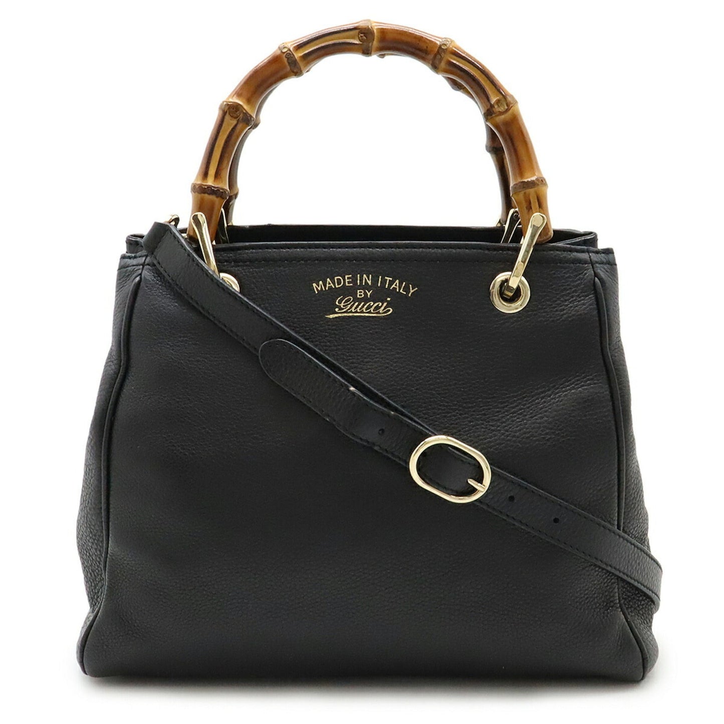 Gucci Black Bamboo Handbag Shoulder Bag Tote Bag ( )