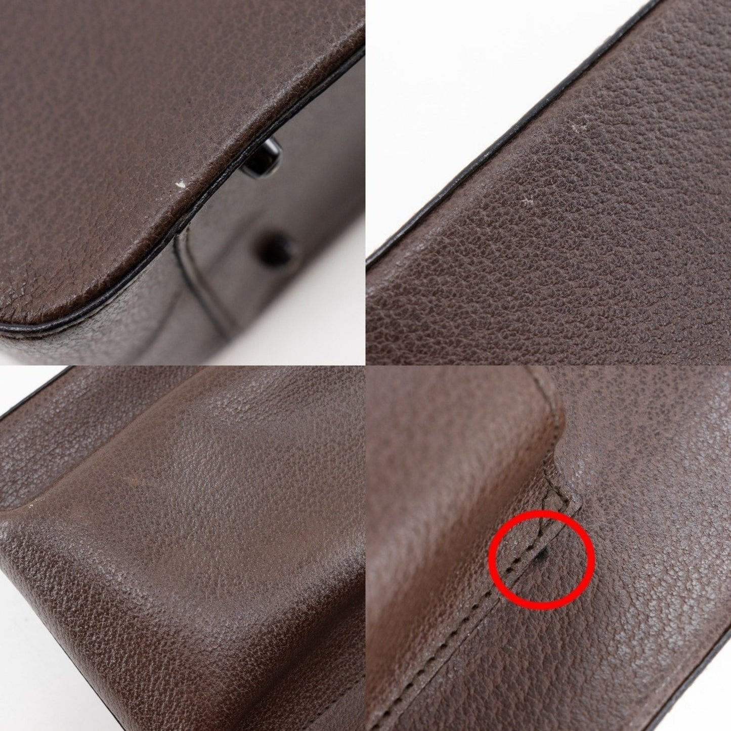Gucci Brown Leather Handbag ( )