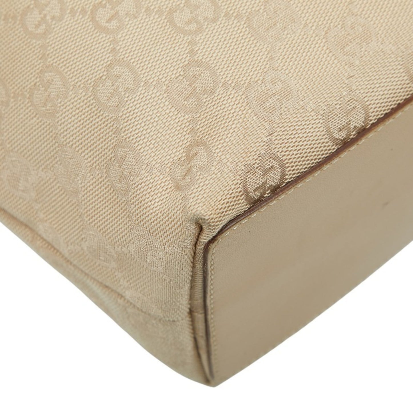 Gucci Beige Canvas Leather Handbag ( )