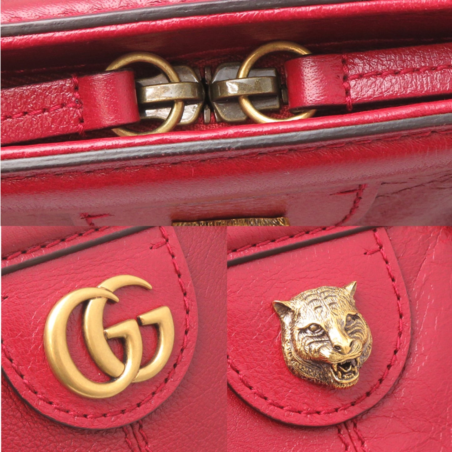 Gucci Red Color Leather Handbag ( )