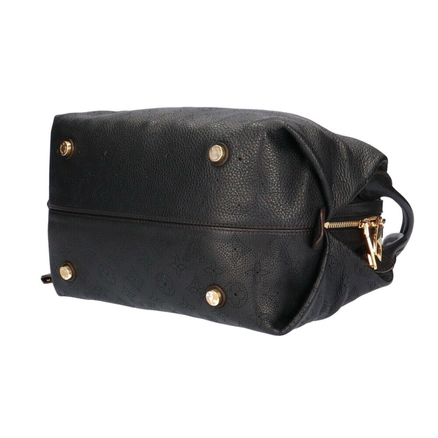 Louis Vuitton Galatea PM Mahina Shoulder Bag Noir Ladies