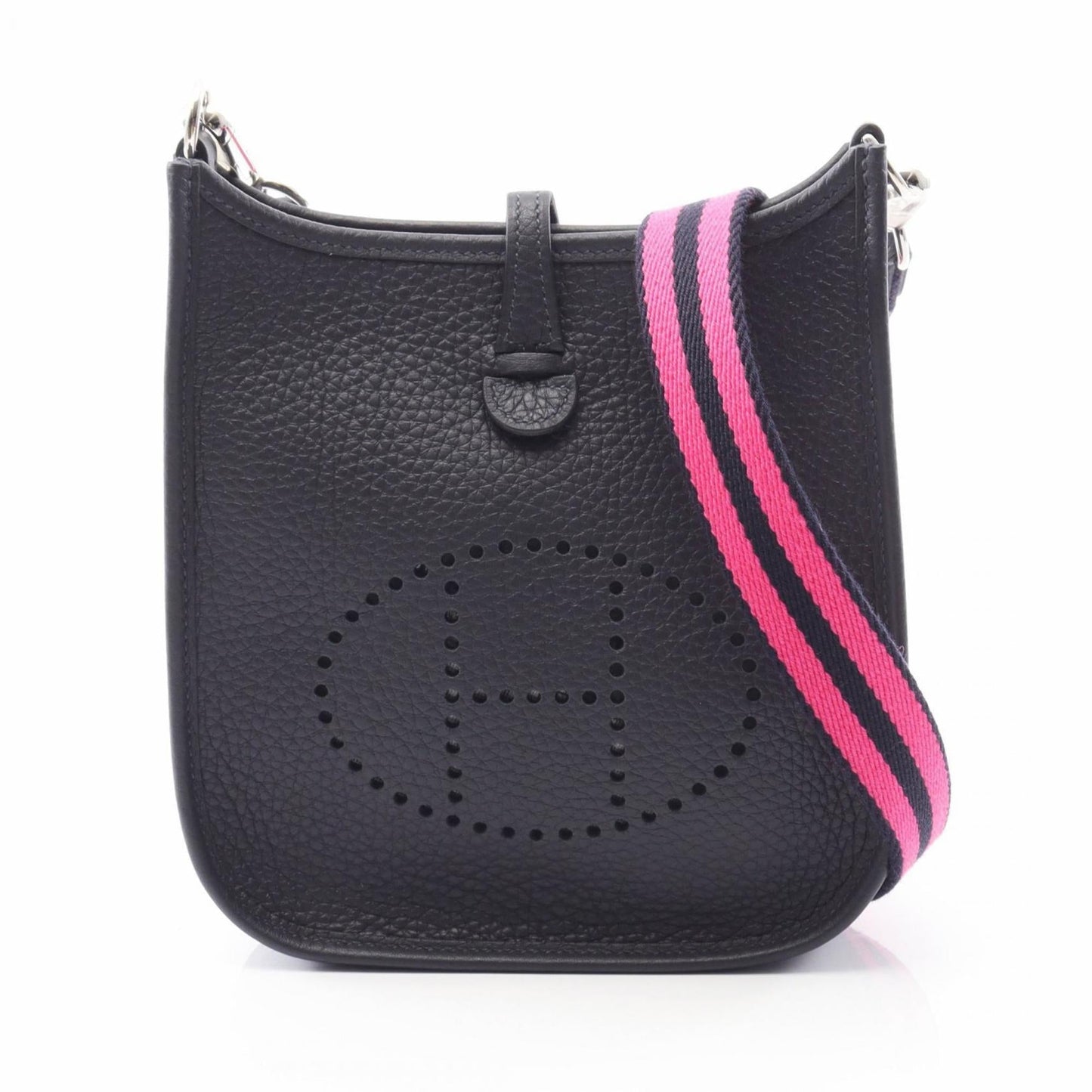 Hermes Navy Taurillon Clemence Leather Shoulder Bag ( )