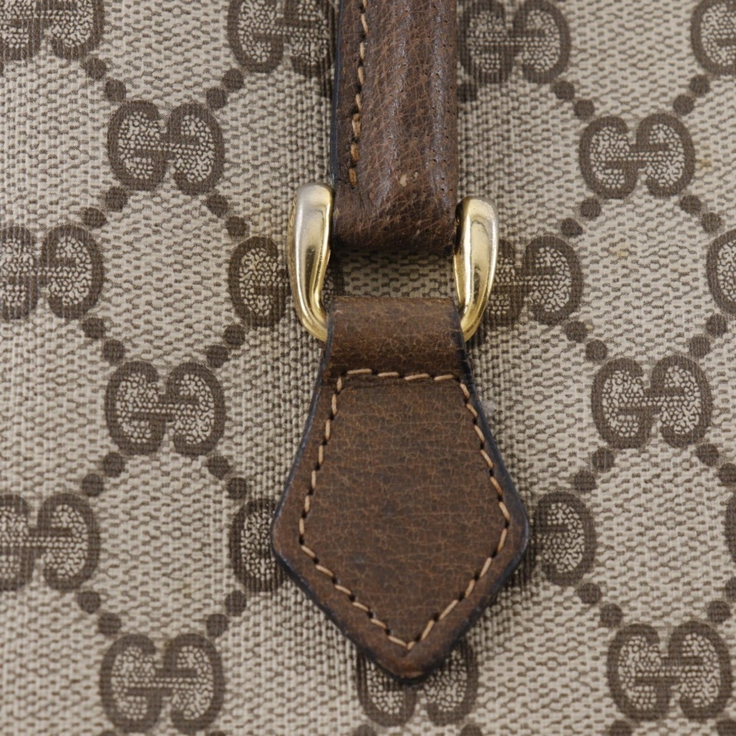 Gucci Sherry Line Brown Pvc Handbag ( )