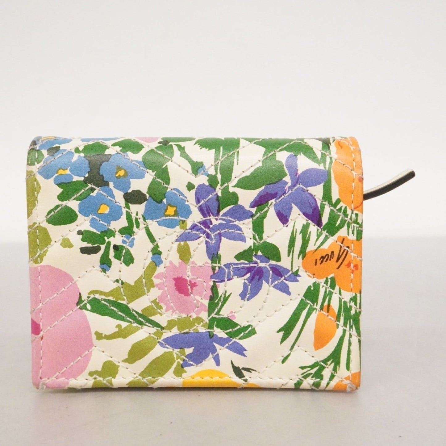 Gucci Multi-Color White Leather Wallet (Bi-Fold) ( )