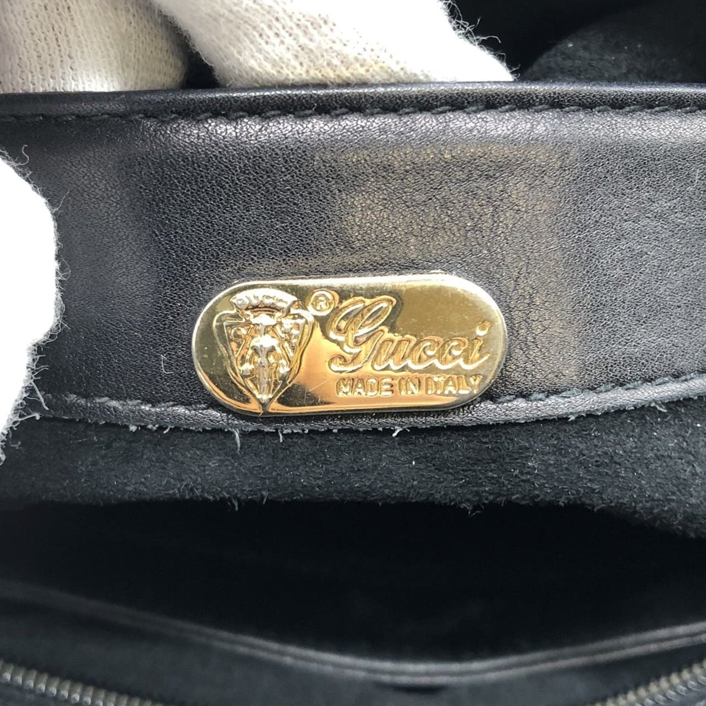 Gucci Black Leather Shoulder Bag ( )