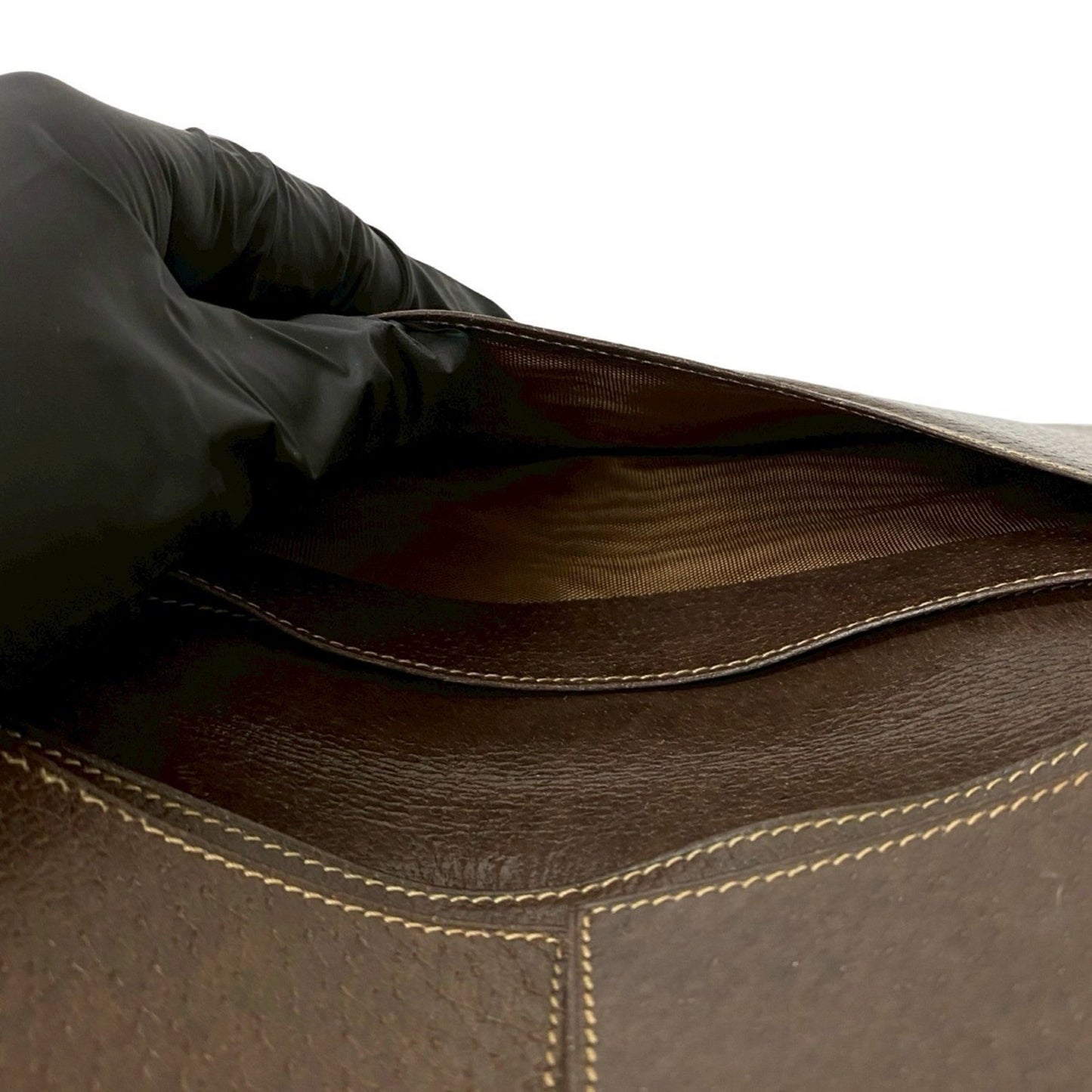 Gucci Brown Green Red Color Leather Canvas Long Wallet (Bi-Fold) ( )