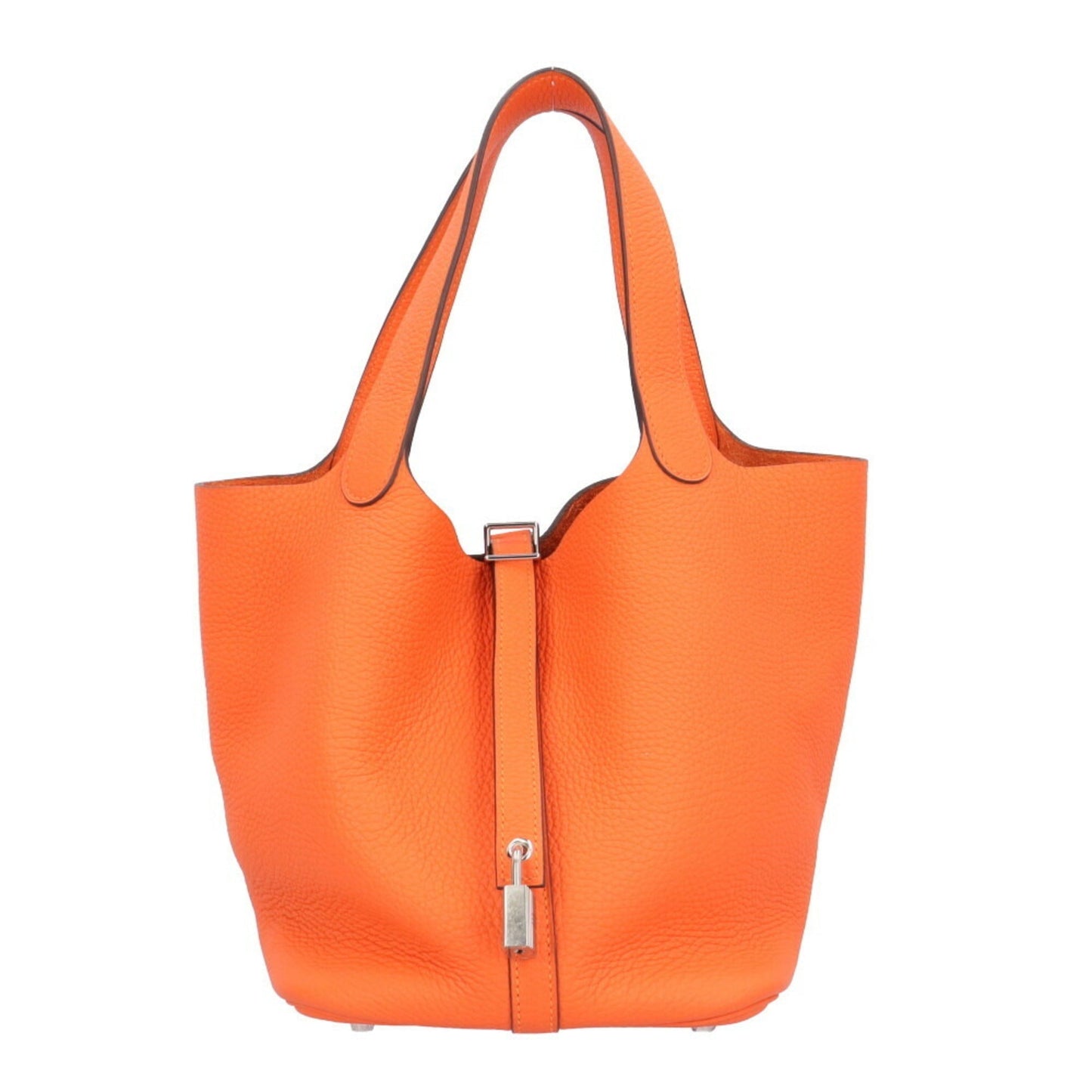 Hermes Orange Taurillon Clemence Leather Handbag ( )