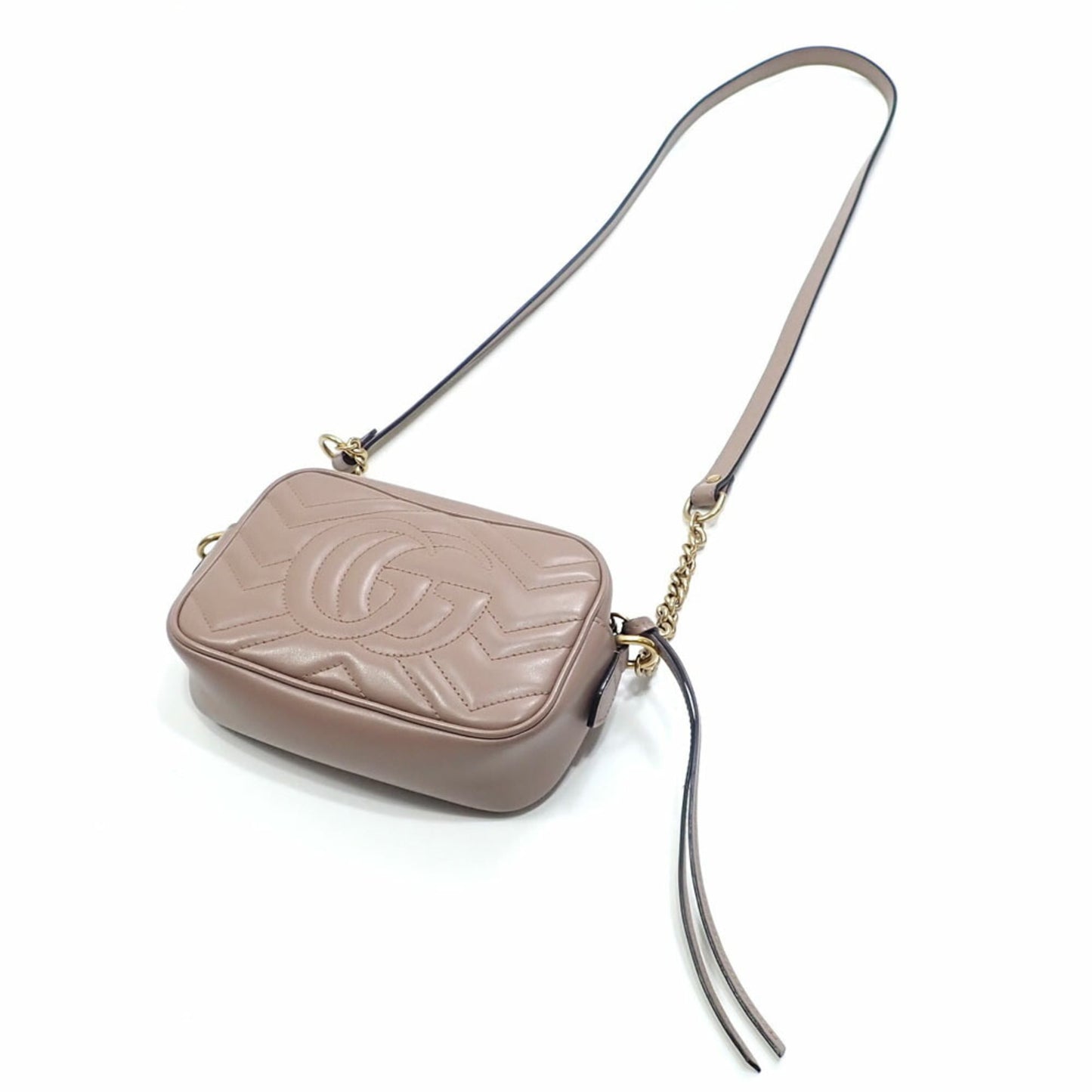Gucci Beige Quilting Leather Shoulder Bag ( )