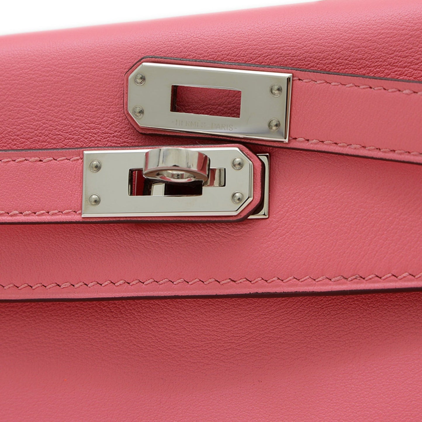 Hermes Kelly Rose Azalee Swift Leather Handbag ( )
