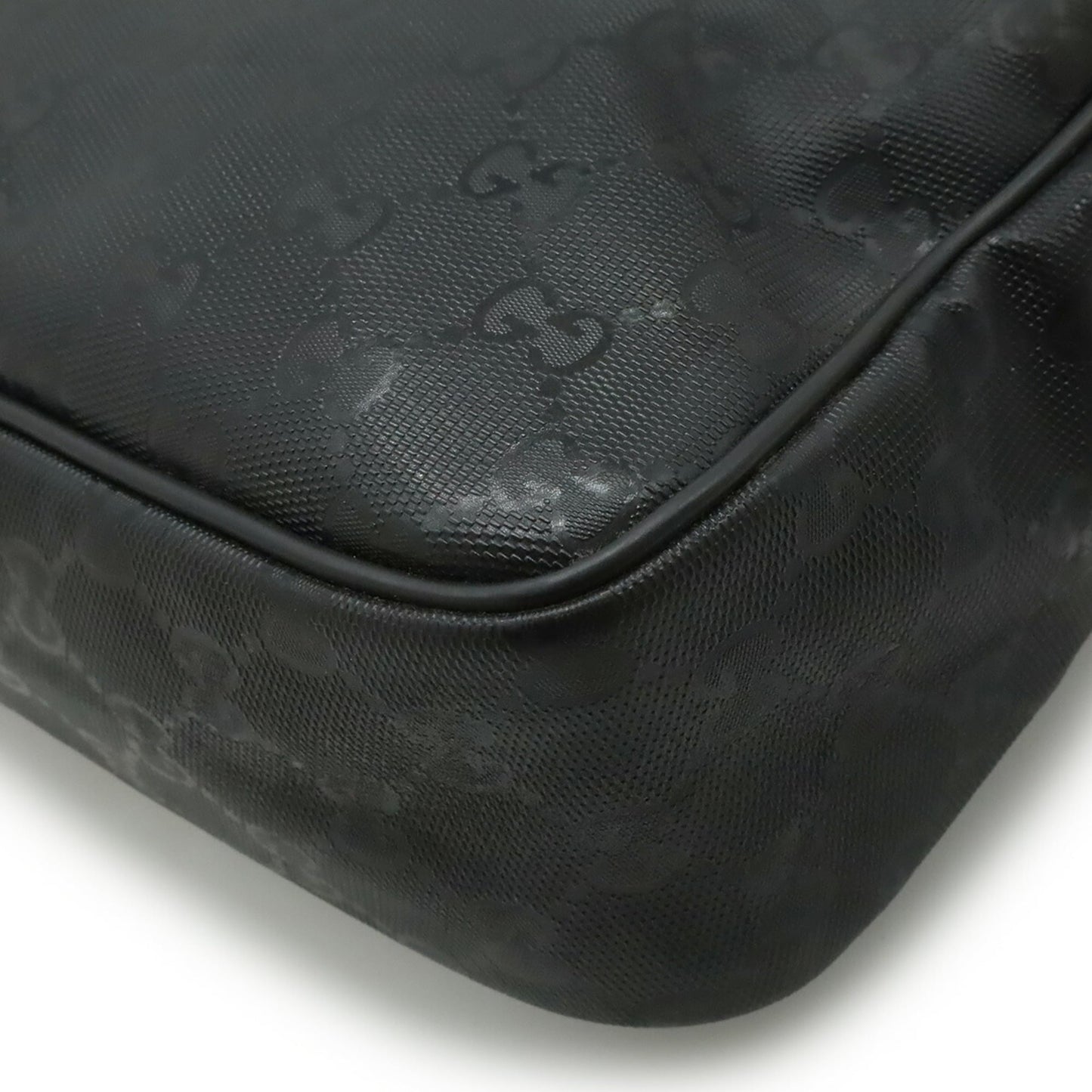 Gucci Black Gg ImprimÃ© Pochette Shoulder Bag ( )