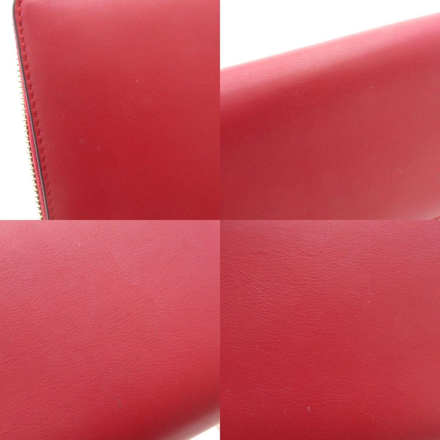 Gucci Red Color Leather Long Wallet (Bi-Fold) ( )