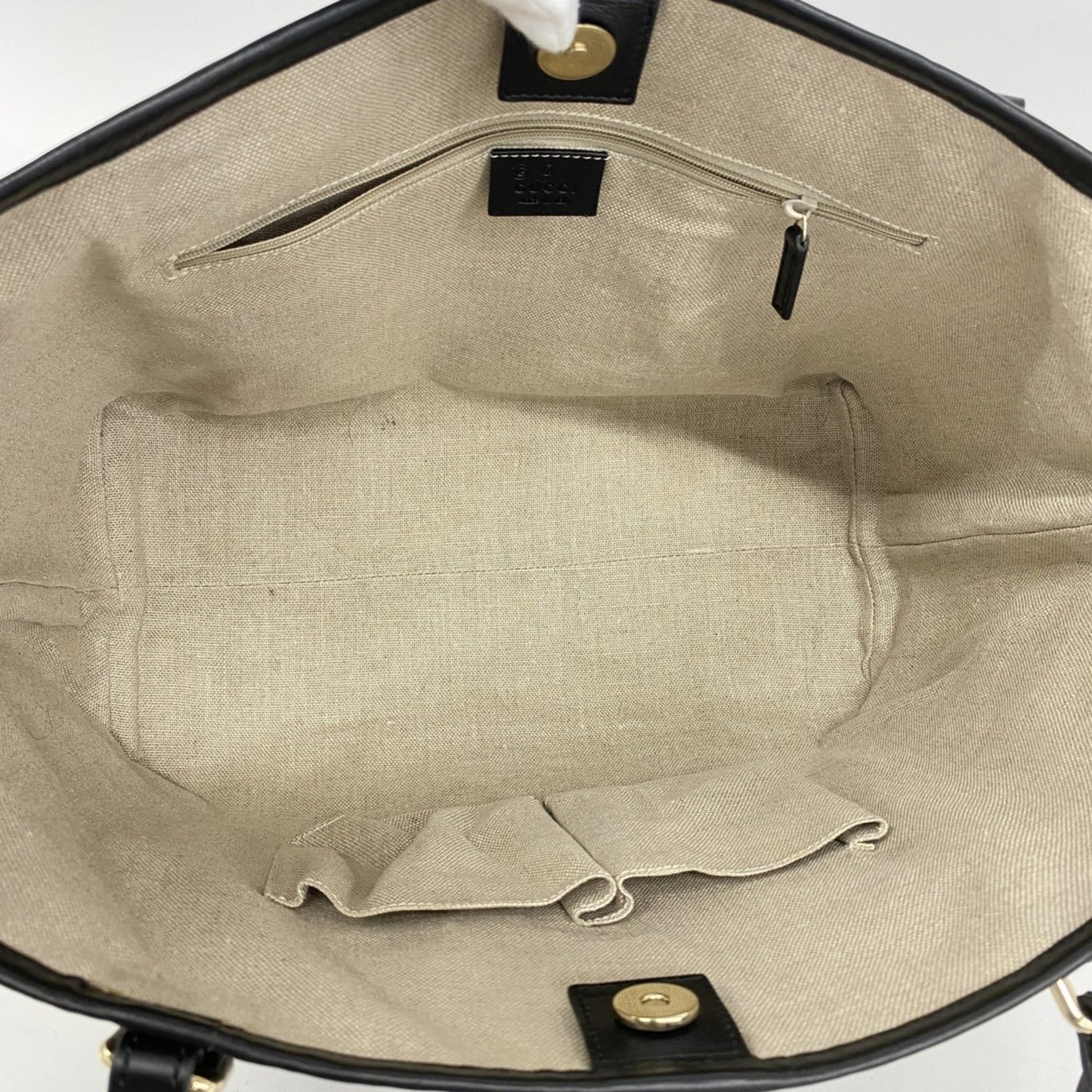 Gucci Black Leather Tote Bag ( )