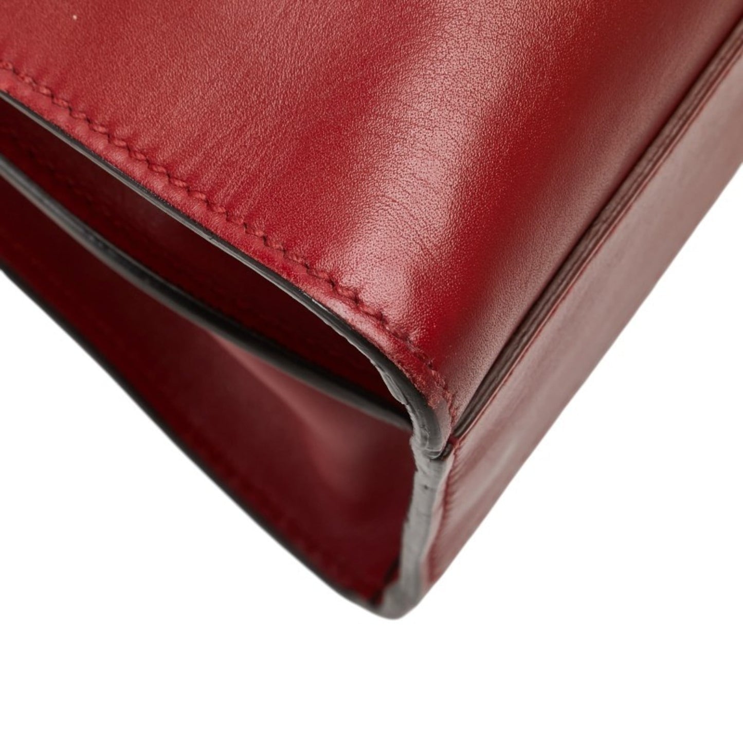 Gucci Red Color Leather Handbag Shoulder Bag ( )