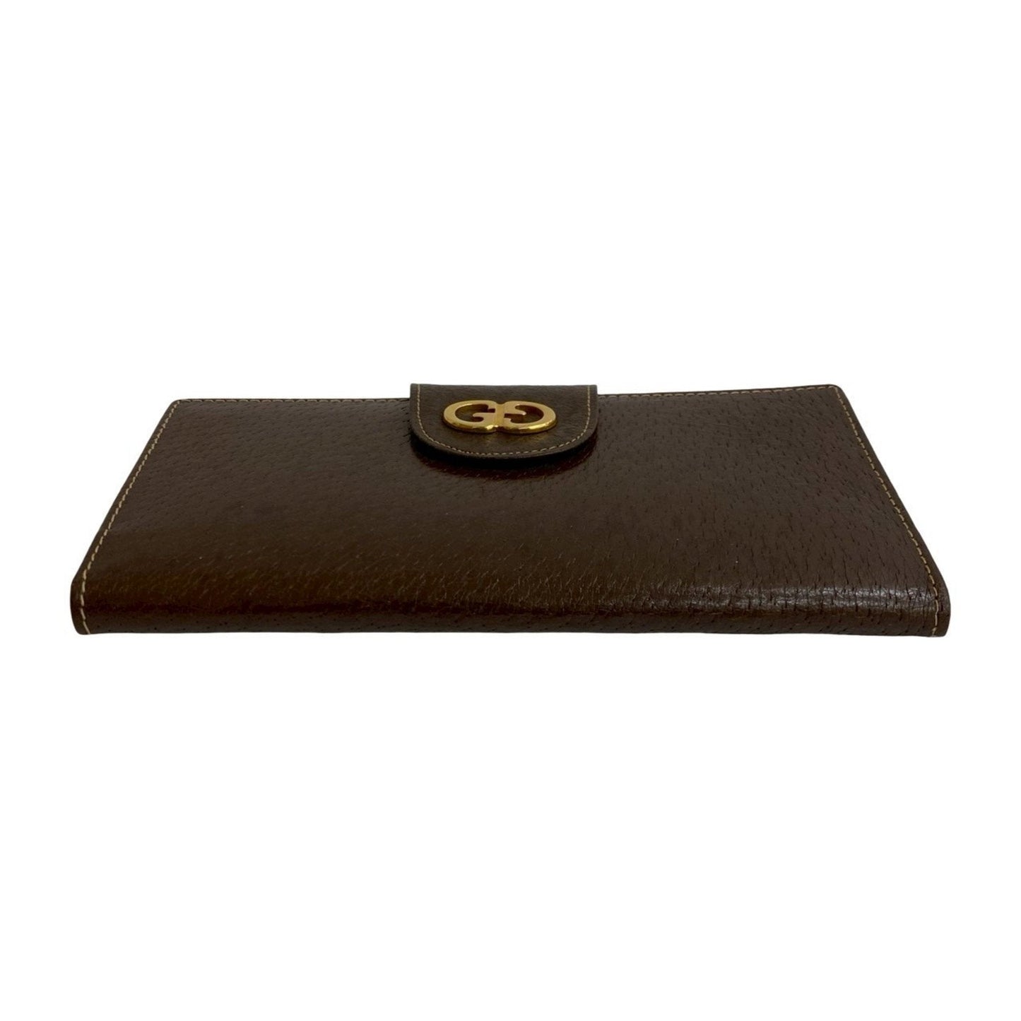 Gucci Brown Leather Long Wallet (Bi-Fold) ( )