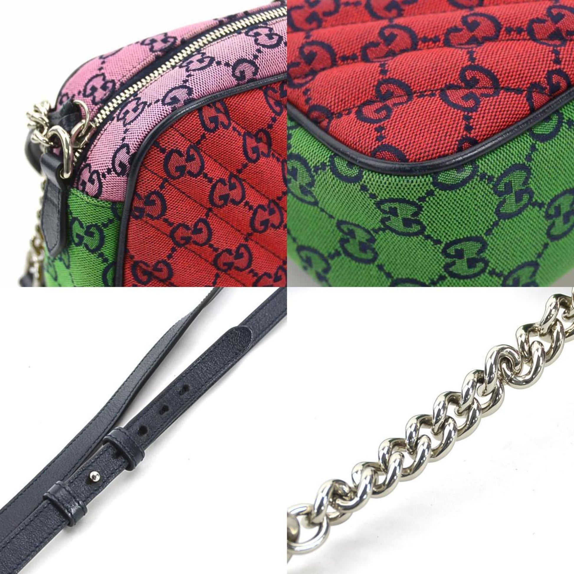 Gucci Leather Canvas Shoulder Bag