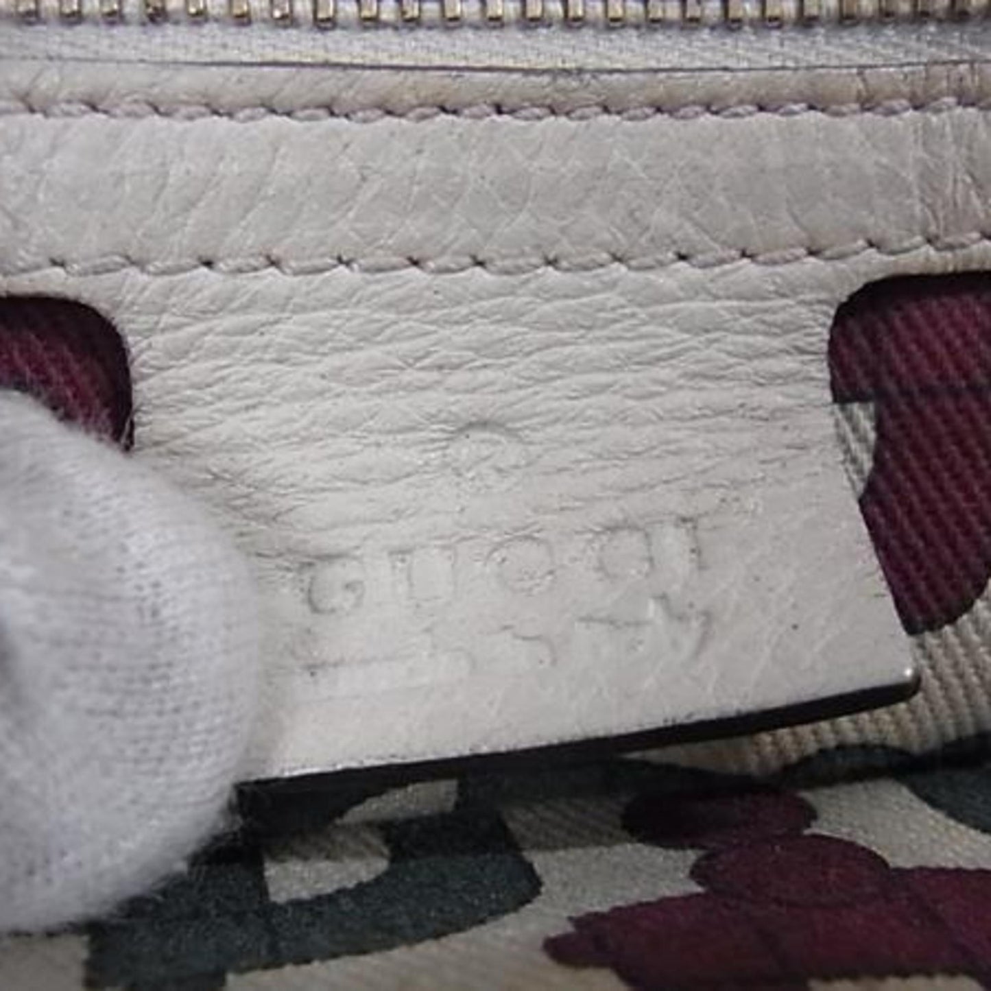 Gucci Light Beige Leather Handbag Shoulder Bag Tote Bag ( )