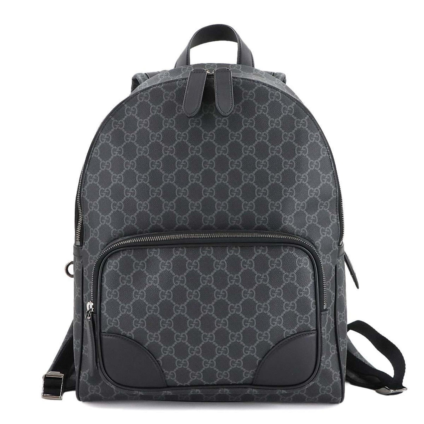 Gucci Black Fabric Leather Backpack ( )