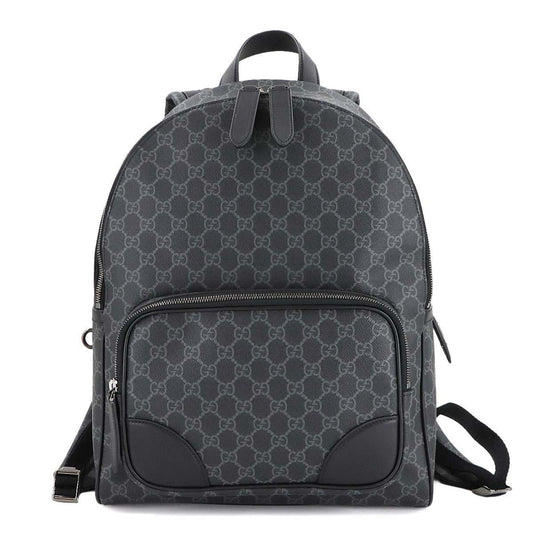 Gucci Black Fabric Leather Backpack ( )