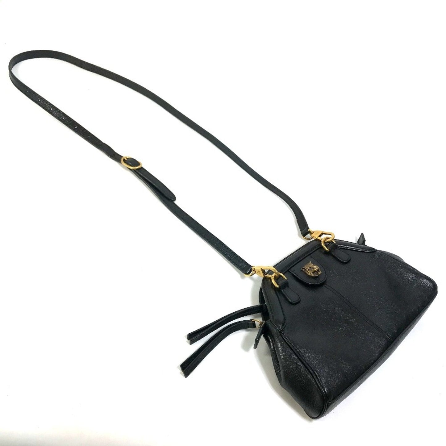Gucci Black Leather Clutch Bag Shoulder Bag ( )