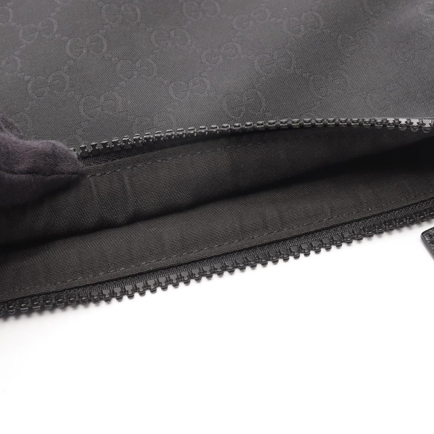 Gucci Black Nylon Leather Shoulder Bag ( )