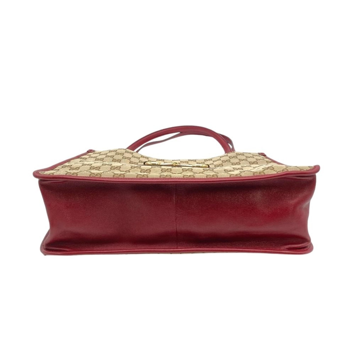 Gucci Beige Gg Canvas Leather Tote Bag ( )