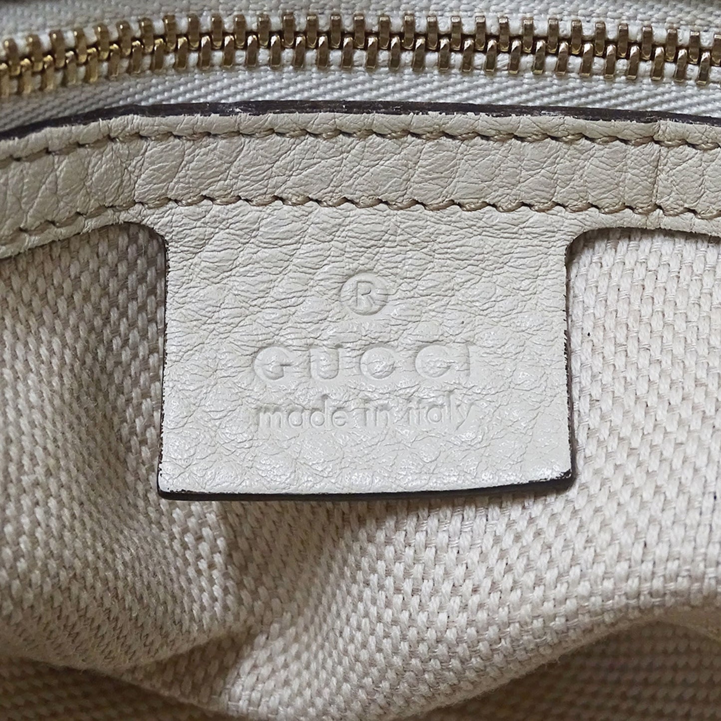 Gucci White Leather Tote Bag ( )
