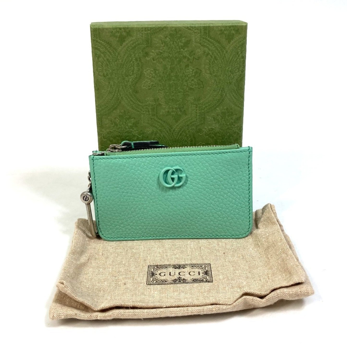 Gucci Green Leather Coin Purse/Coin Case ( )