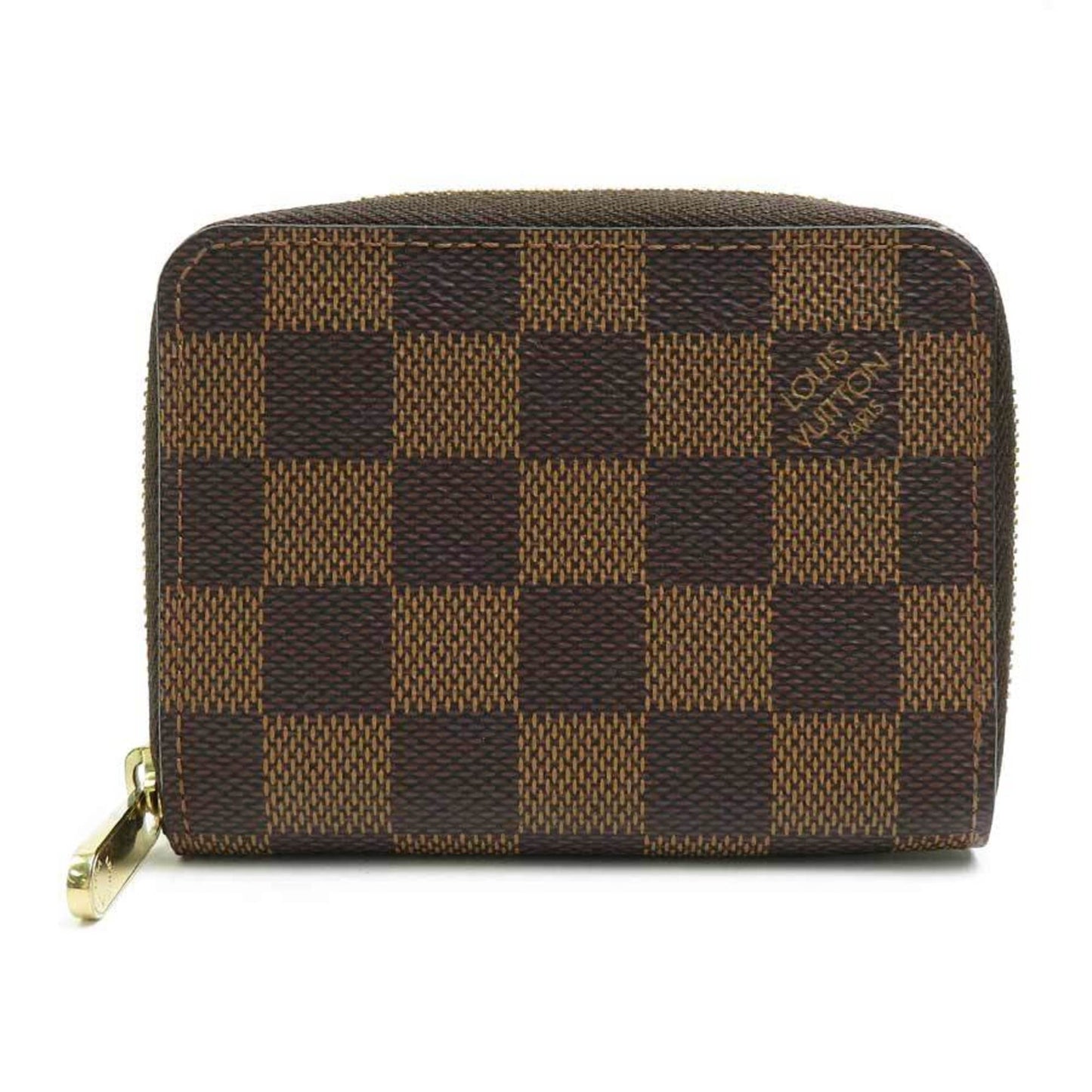 LOUIS VUITTON Coin Case Damier Zippy Purse Canvas Brown Unisex N63070