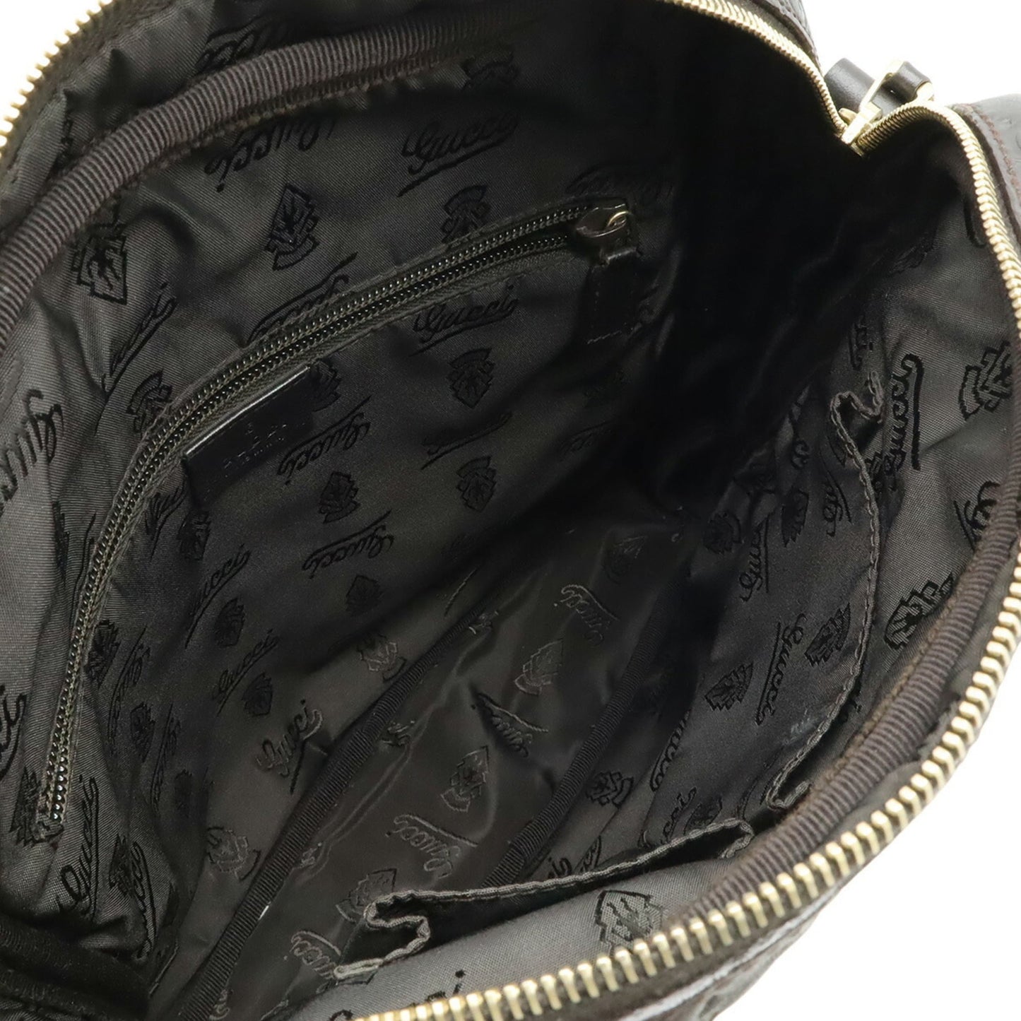 Gucci Brown Dark Brown Leather Shoulder Bag ( )
