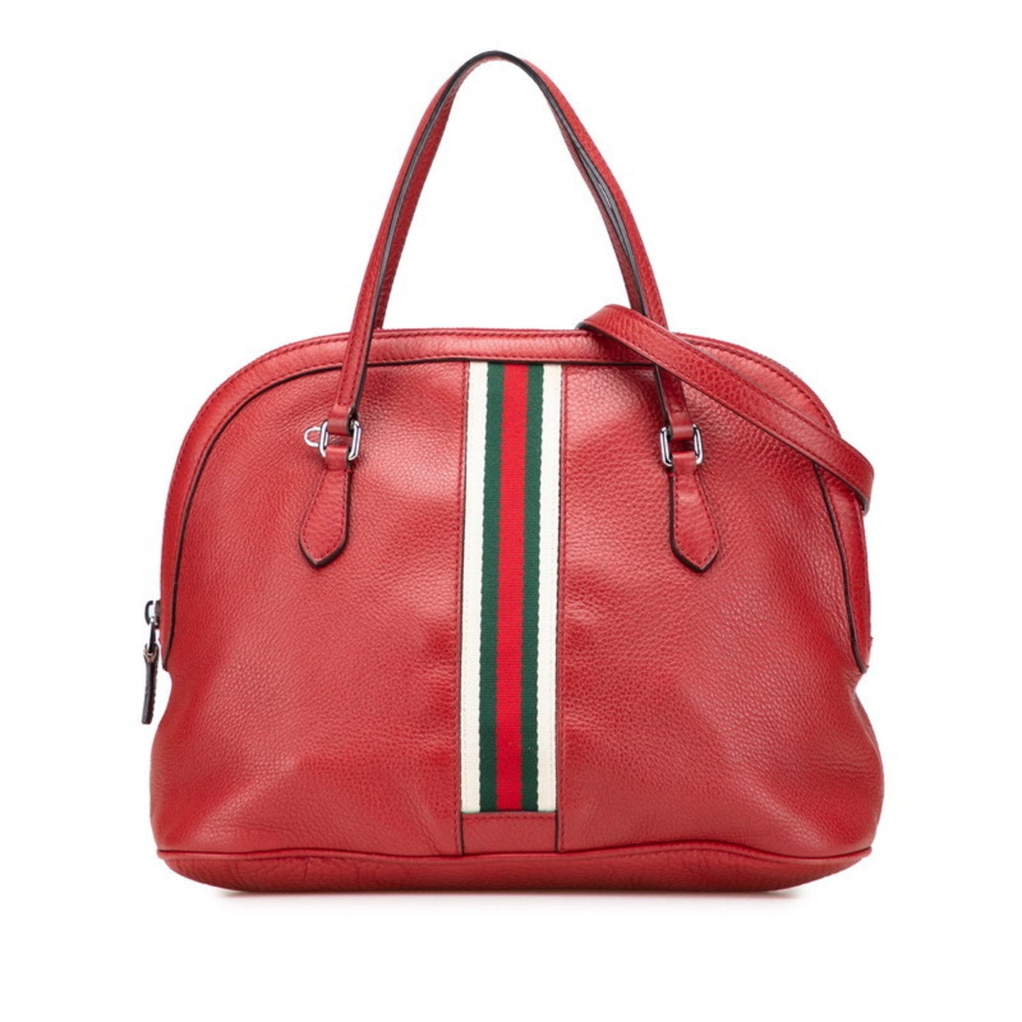 Gucci Red Color Leather Handbag Shoulder Bag ( )