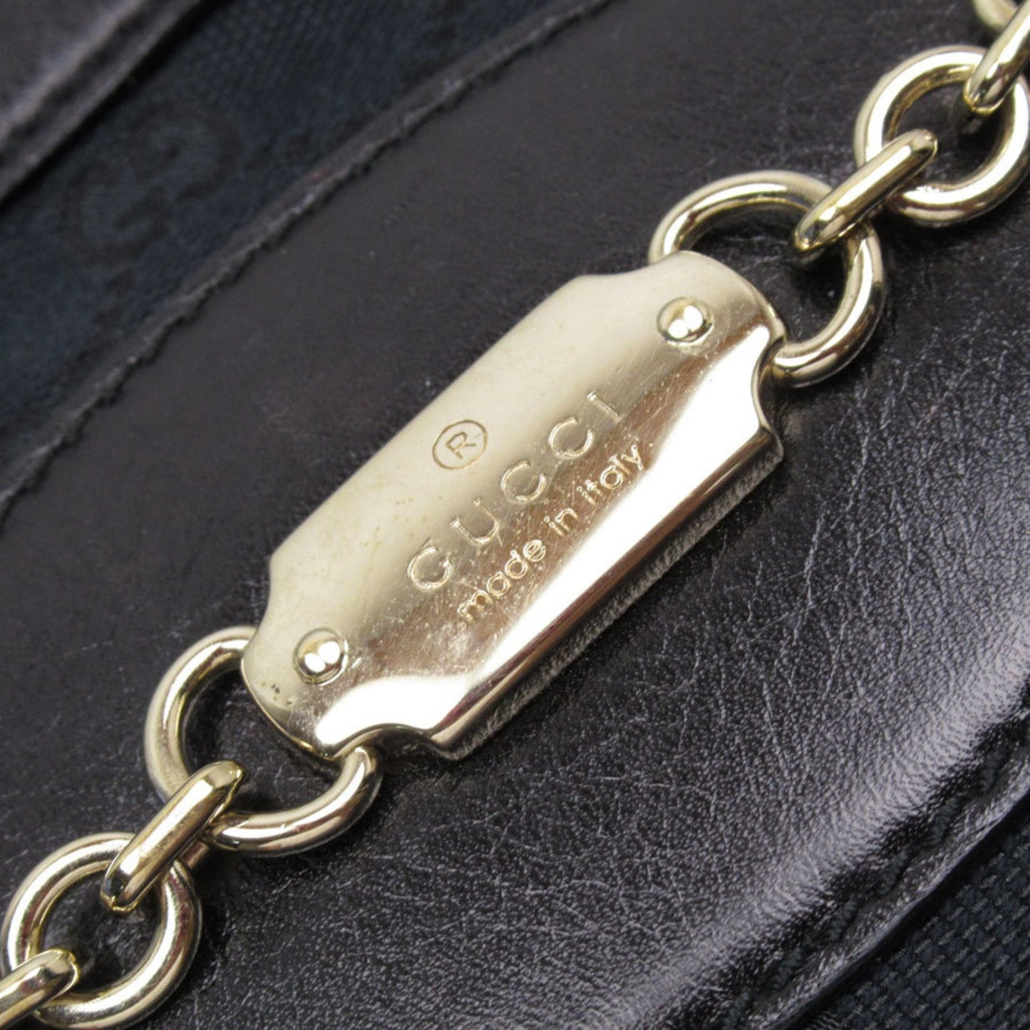 Gucci Black Gg Canvas Shoulder Bag ( )