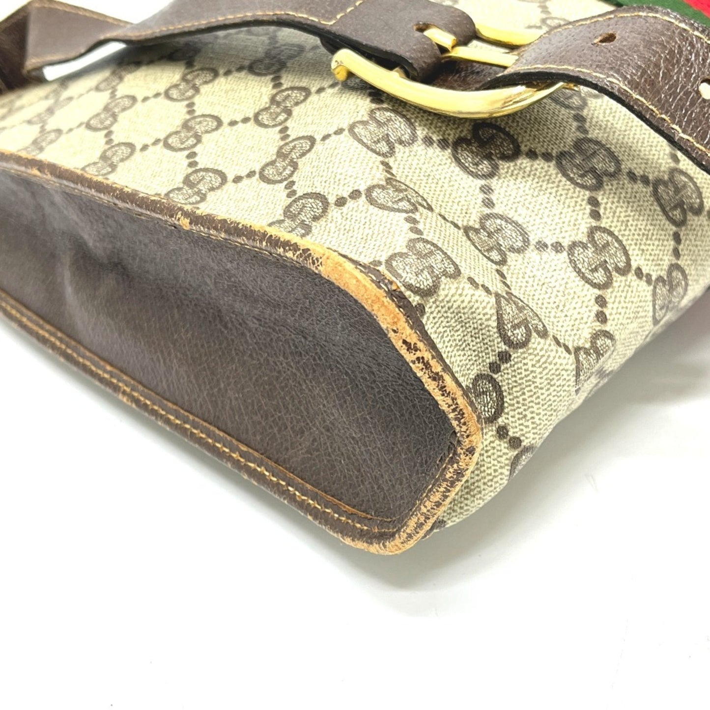 Gucci Brown Pvc Leather Shoulder Bag ( )