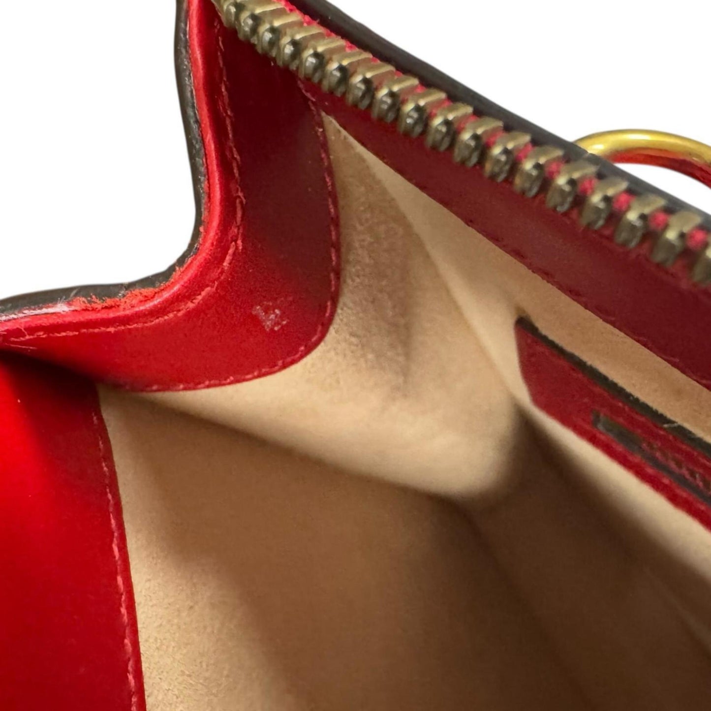Gucci Red Color Leather Shoulder Bag ( )
