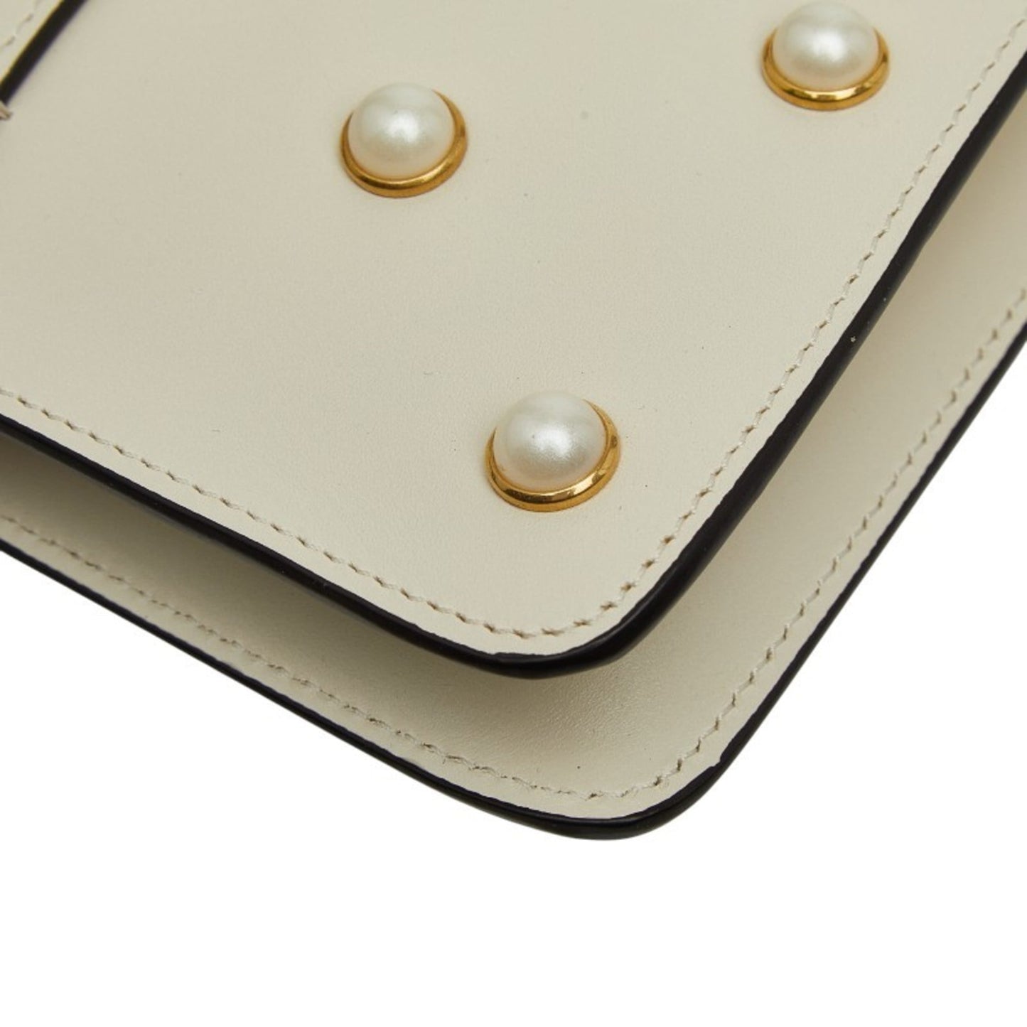Gucci Multi-Color White Leather Handbag Shoulder Bag ( )