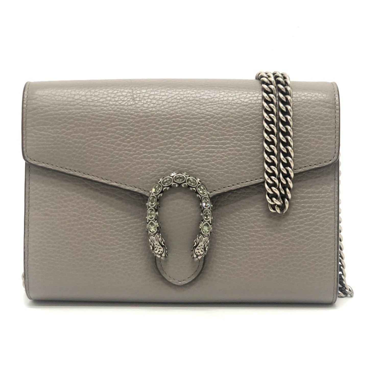 Gucci Gray Leather Shoulder Bag ( )