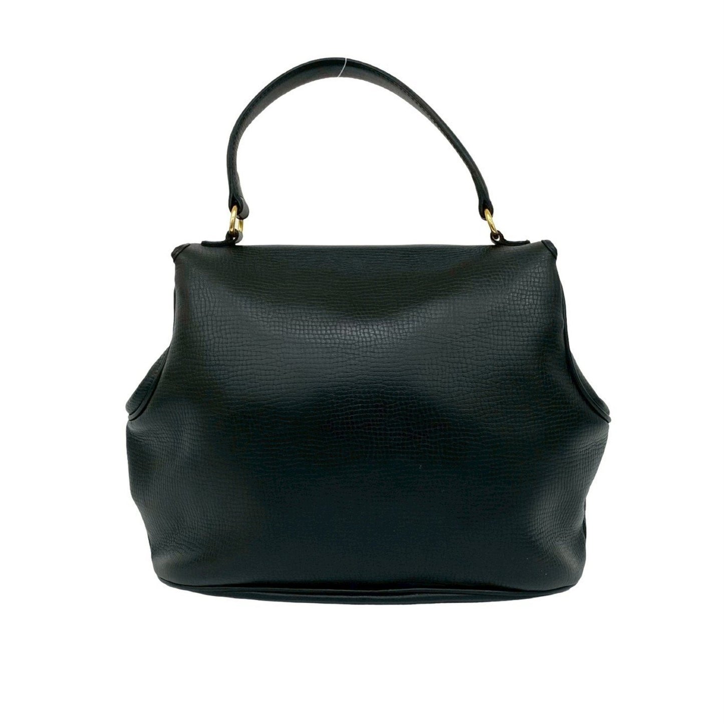 Christian Dior Black Leather Handbag Tote Bag ()