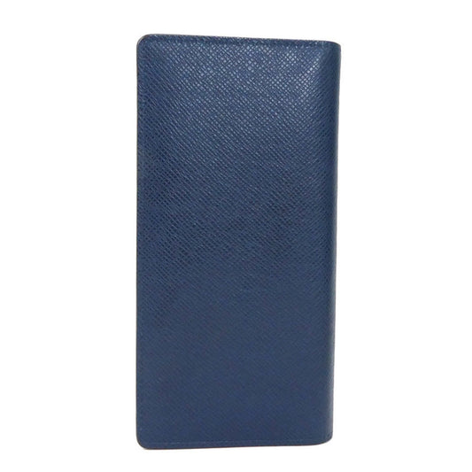 LOUIS VUITTON Bifold Long Wallet Taiga Portefeuille Brother Blue Marine Men's M30502