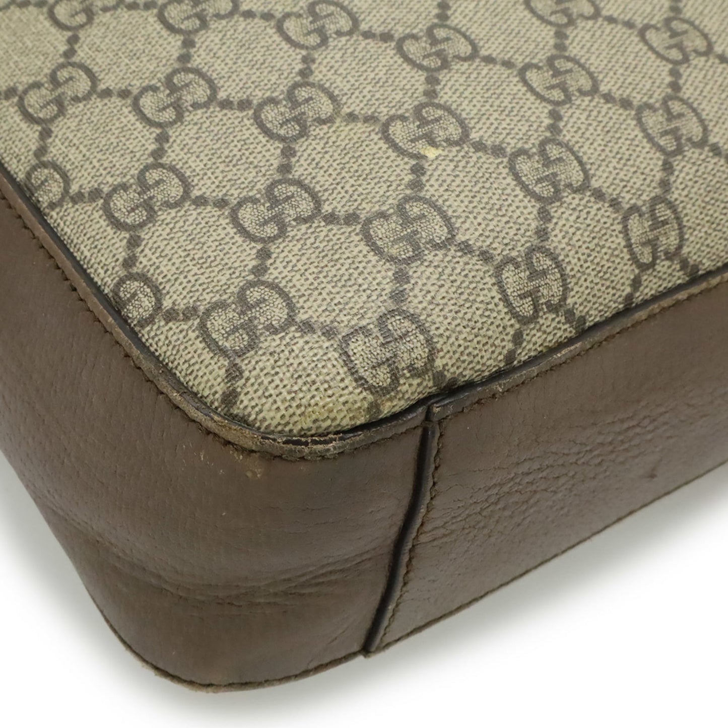 Gucci Beige Brown Gg Supreme Leather Handbag Shoulder Bag ( )