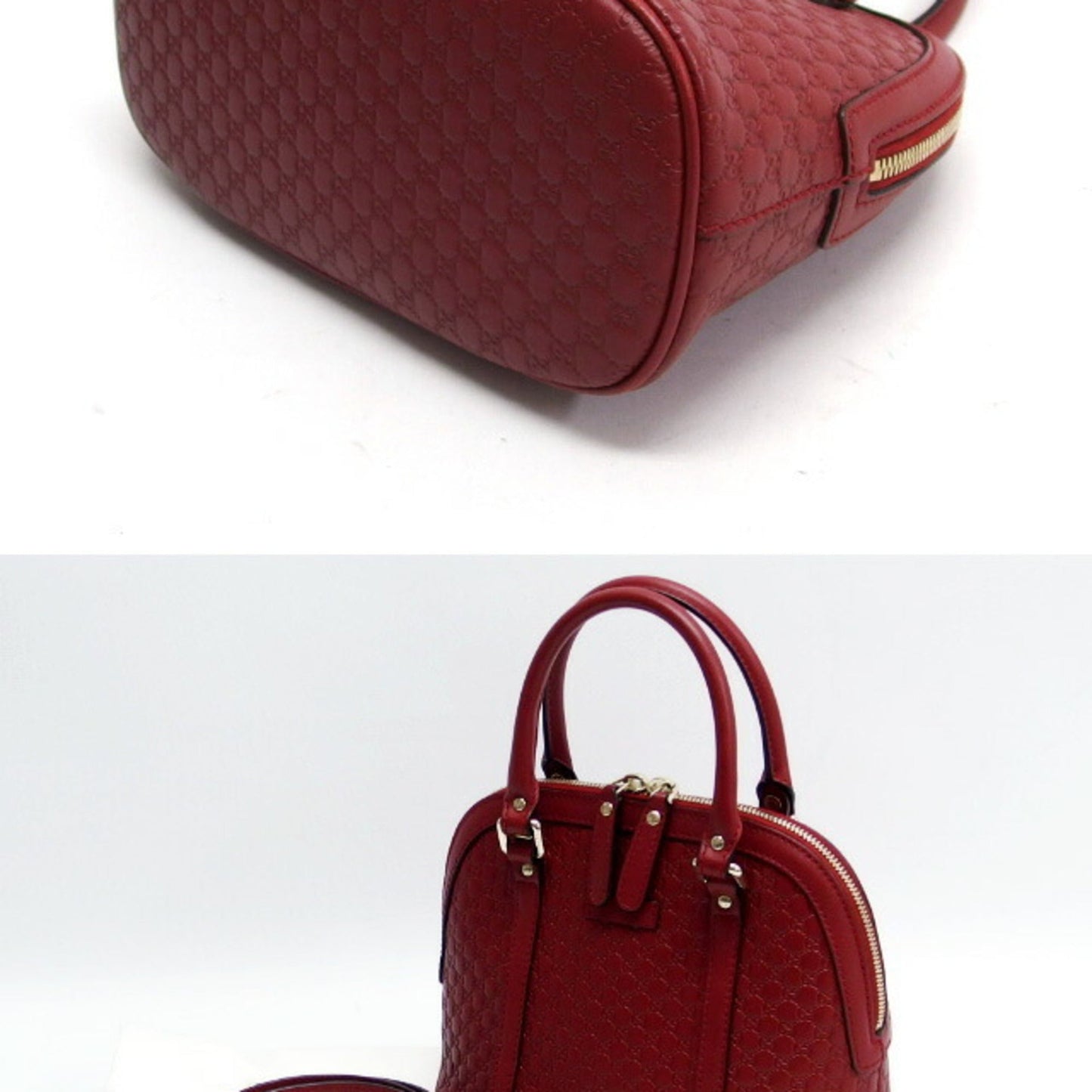 Gucci Red Color Leather Handbag Shoulder Bag ( )