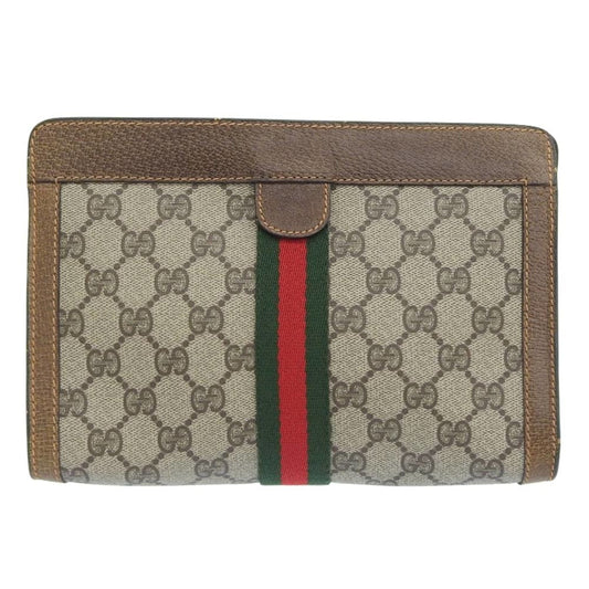 Gucci Gg Plus Beige Pvc Clutch Bag ( )