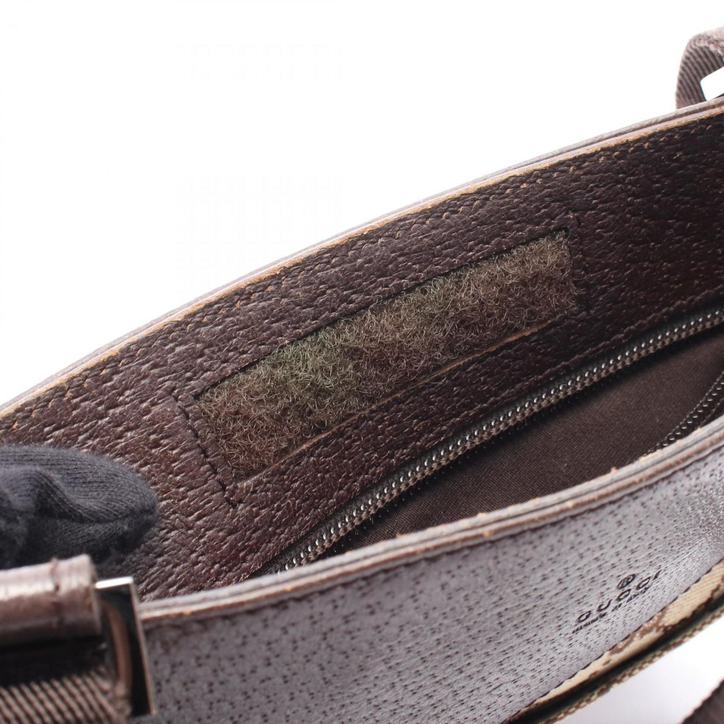 Gucci Beige Brown Gg Canvas Leather Shoulder Bag ( )