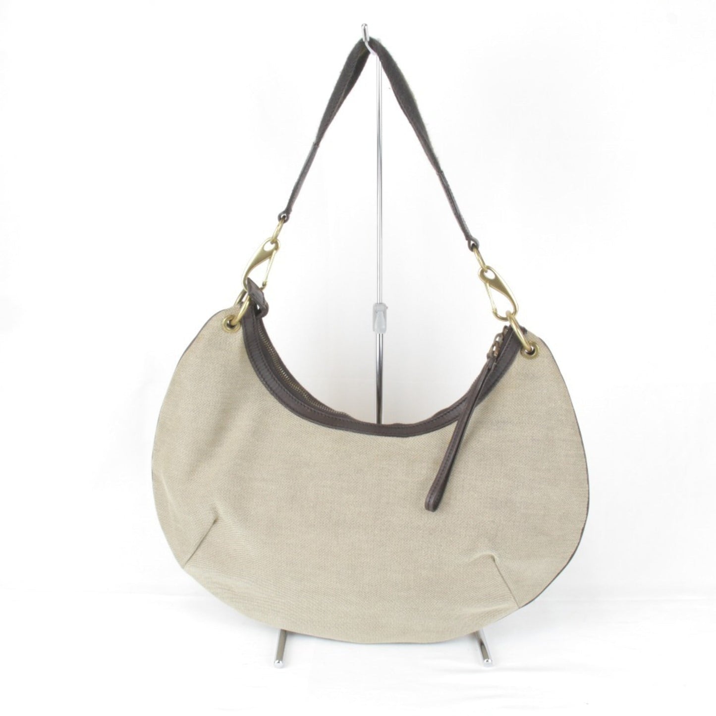 Gucci Khaki Canvas Handbag ( )