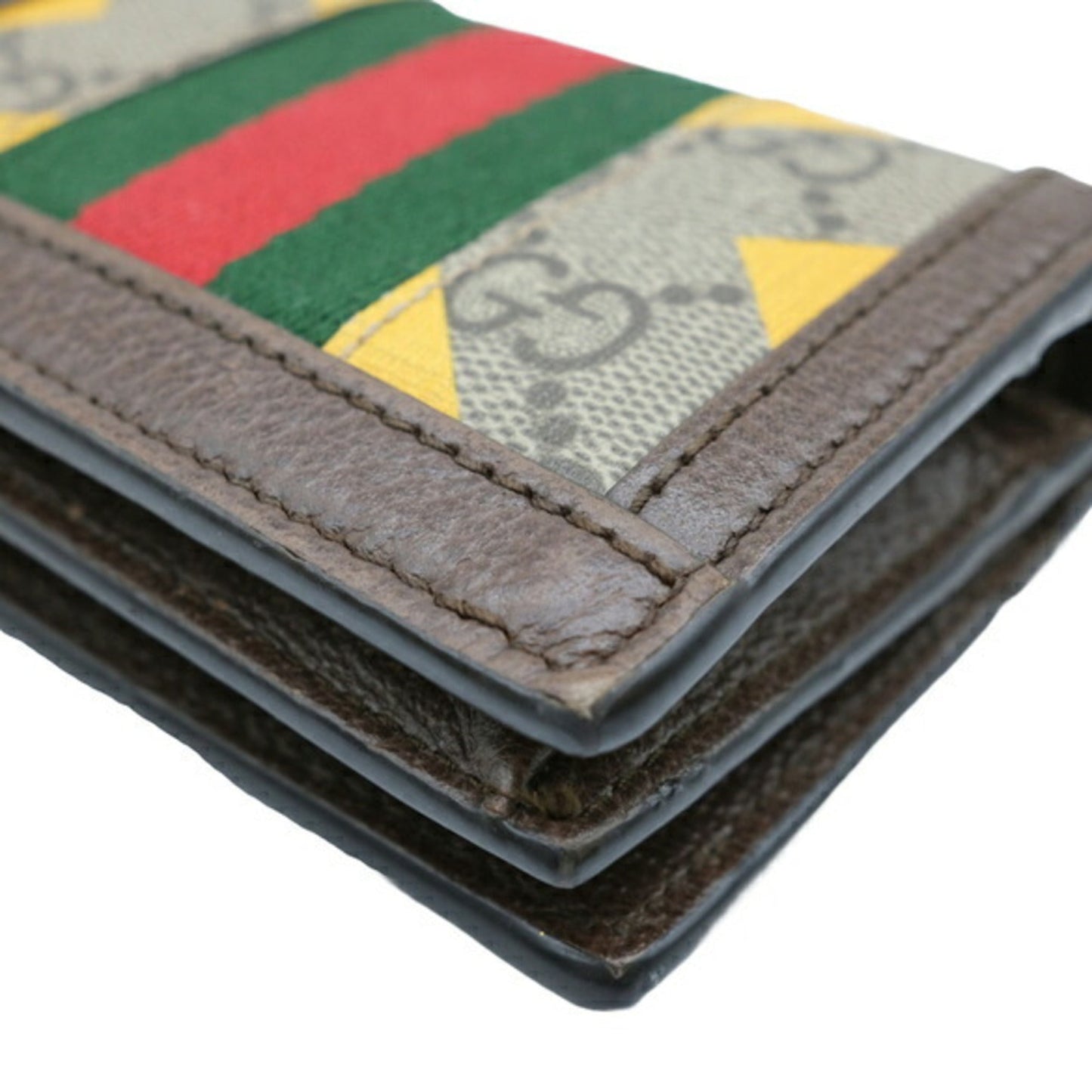 Gucci Beige Brown Multi-Color Gg Supreme Wallet (Bi-Fold) ( )