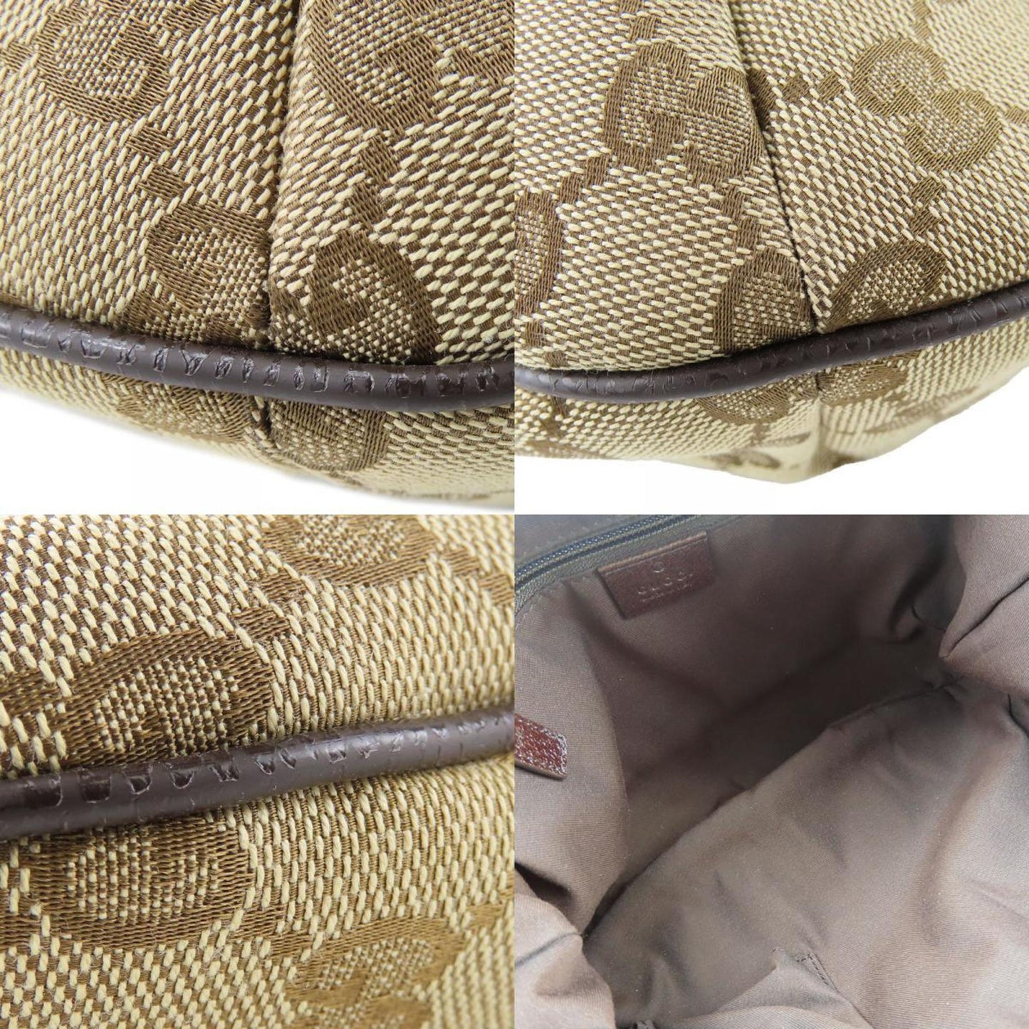 Gucci Gg Canvas Beige Brown Gg Canvas Shoulder Bag ( )
