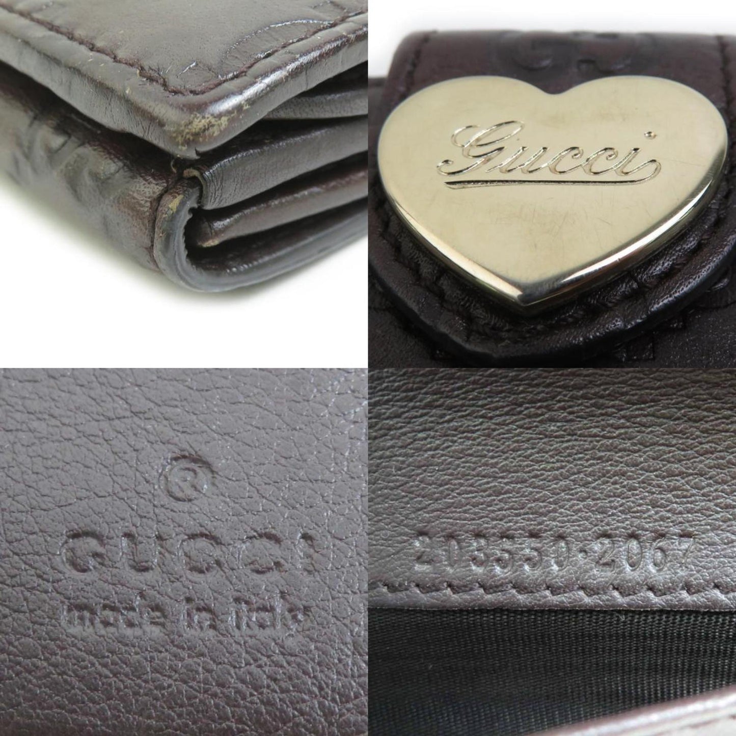 Gucci Dark Brown Leather Long Wallet (Bi-Fold) ( )