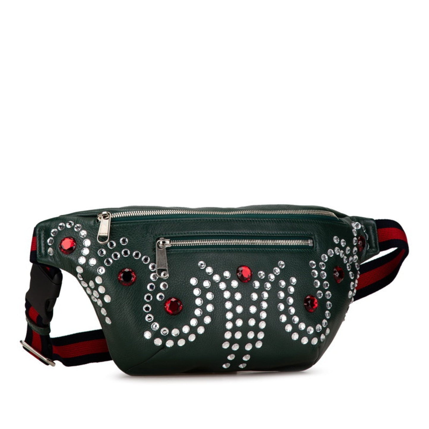Gucci Moss Green Multi-Color Leather Sling Bag ( )