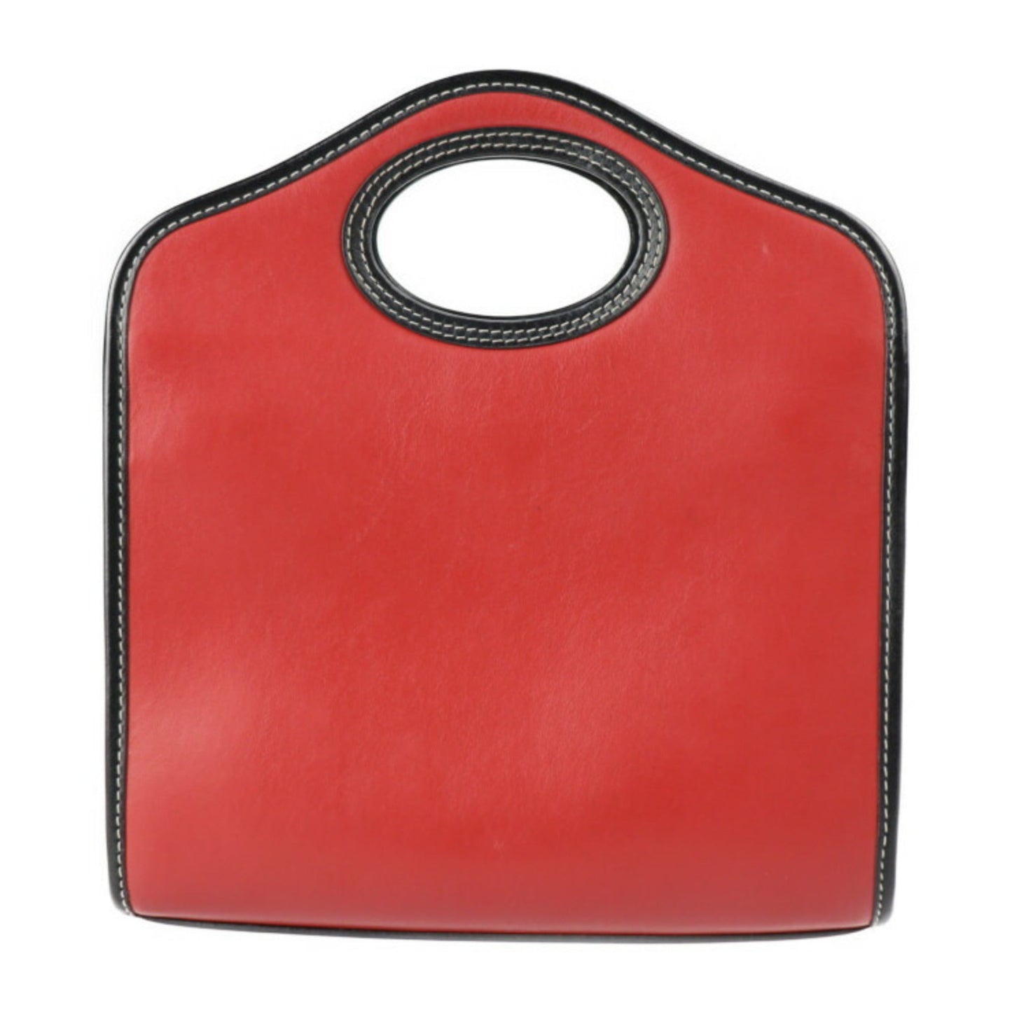 Burberry Black Multi-Color Red Color Leather Nylon Canvas Handbag Shoulder Bag ( )