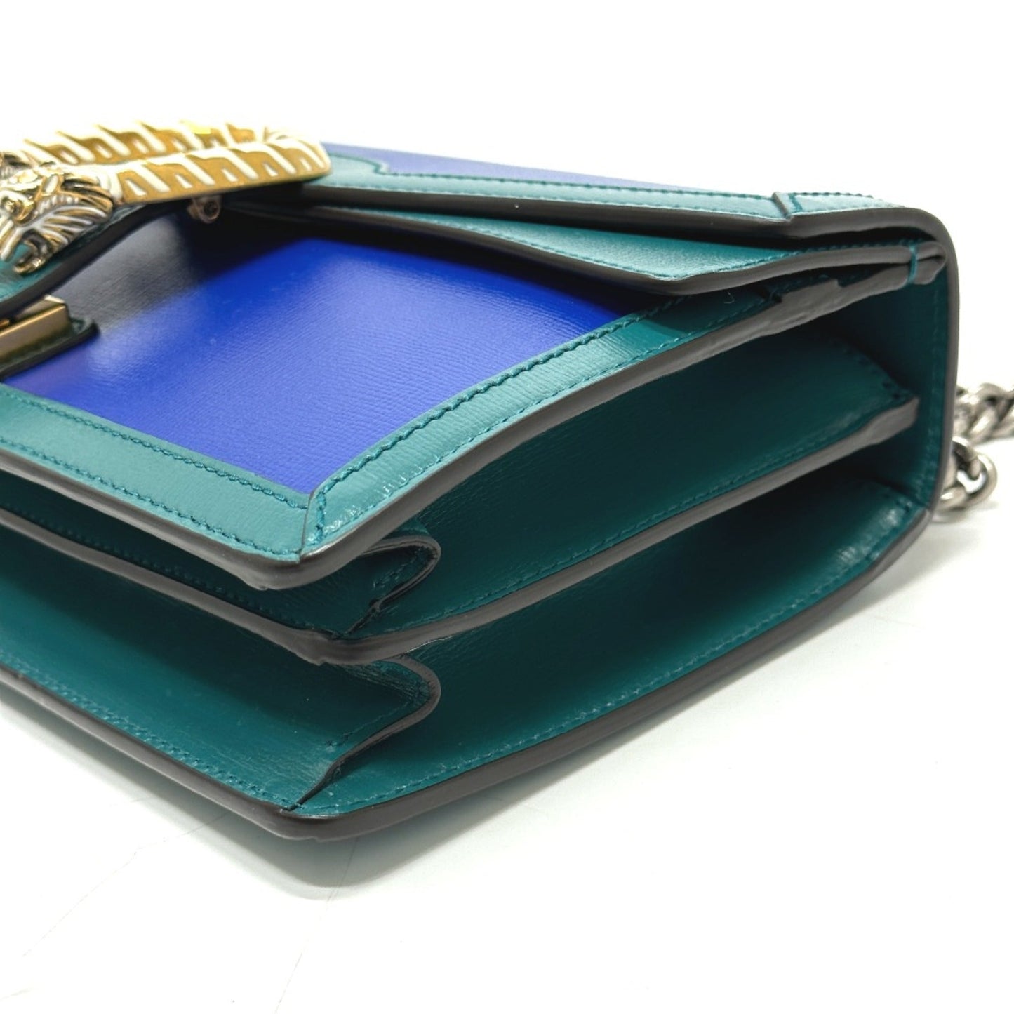 Gucci Blue Leather Shoulder Bag ( )