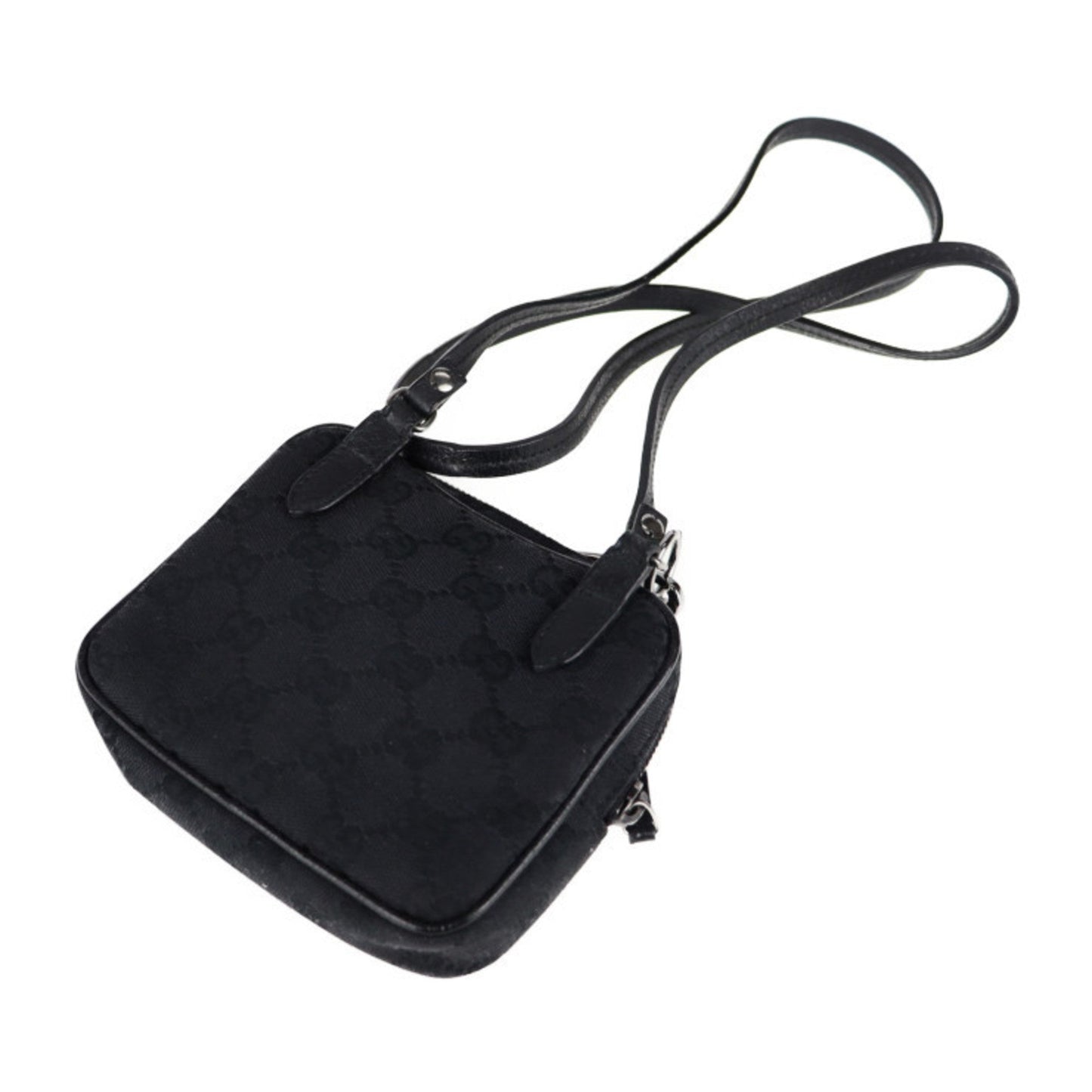 Gucci Gg Canvas Black Gg Canvas Handbag Pochette Shopping Bag Shoulder Bag Tote Bag ( )