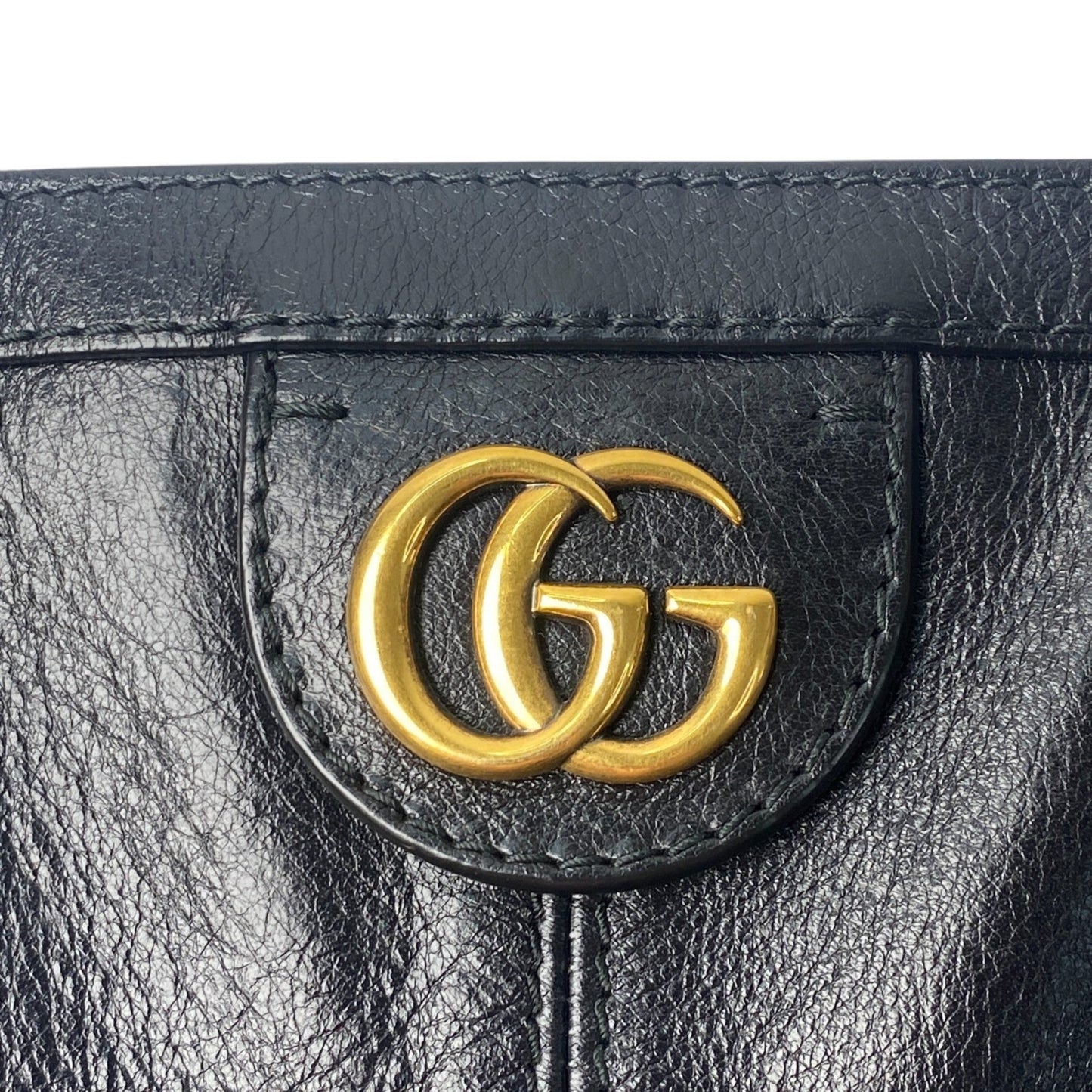 Gucci Black Leather Tote Bag ( )